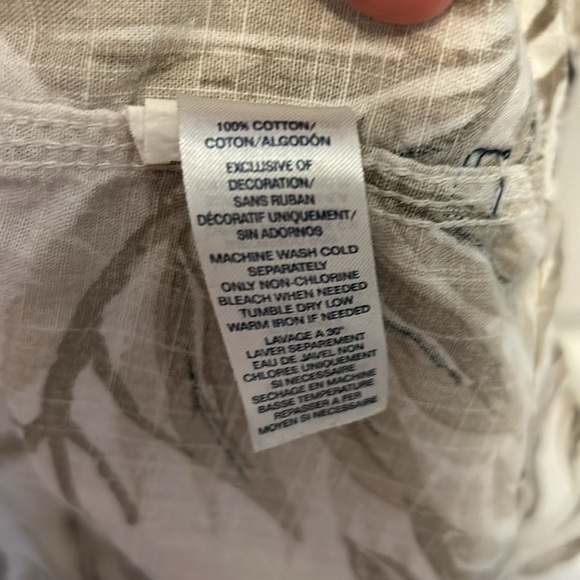 Chaps Men's Short-sleeve Crosshatch Fern Button-down Shirt - Picture 3 of 7